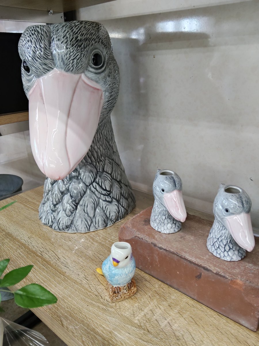 2512】115.ハシビロコウ花器…備前焼 2512】115.ハシビロコウ花器…備前焼