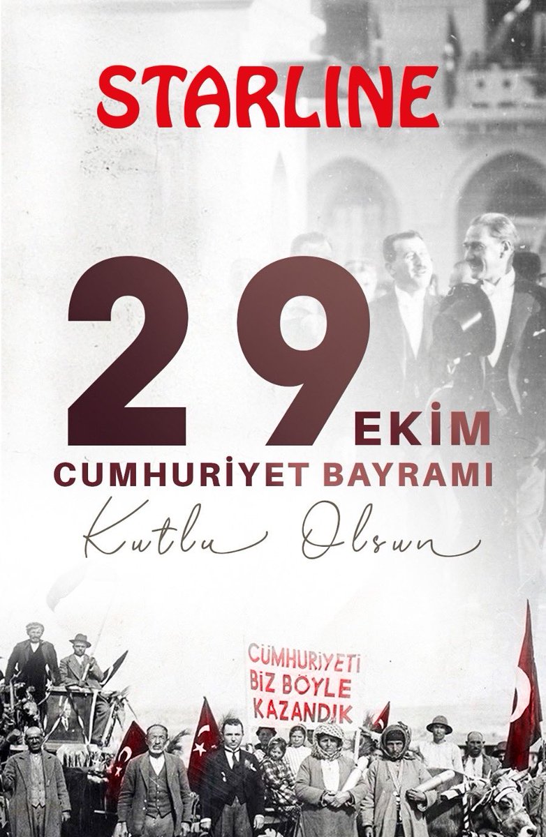Cumhuriyetimizin 102. yılında başta Gazi Mustafa Kemal Atatürk ve silah arkadaşları olmak üzere tüm kahramanlarımızı saygı ve minnetle anıyoruz.

29 Ekim Cumhuriyet Bayramımız kutlu olsun ! 
Yaşasın Cumhuriyet 🇹🇷

#MustafaKemalAtatürk #Cumhuriyetin102Yılı 
#CumhuriyetBayramımız