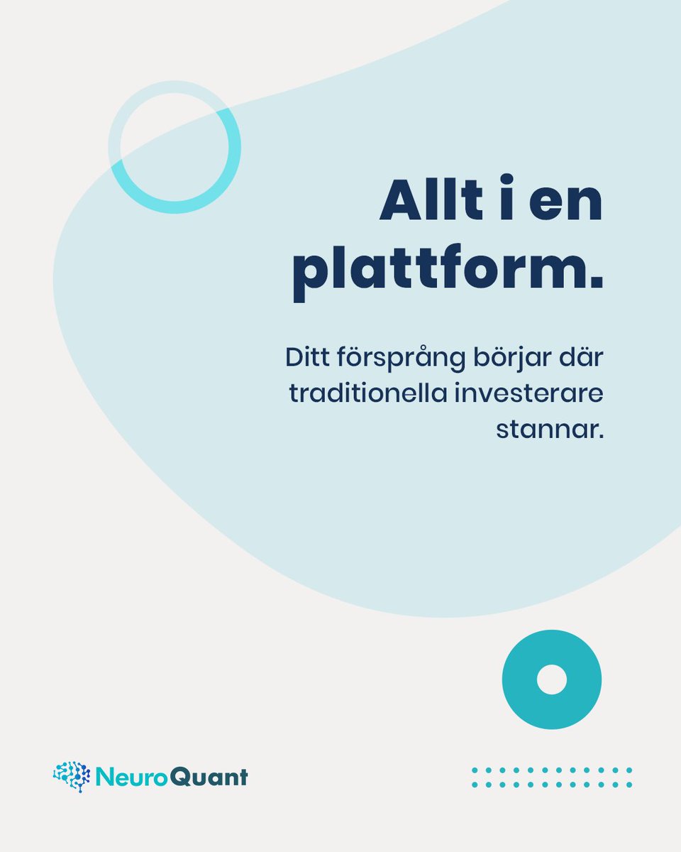 NeuroQuantNQ's tweet image. I åratal hade hedgefonderna övertaget – data, signaler och system som privata investerare bara kunde drömma om.
Inte längre.
NeuroQuant ger dig analysverktyg i institutionell klass, kvantitativa modeller och full transparens.
 ⚡ Testa gratis i 30 dagar

#NeuroQuant…