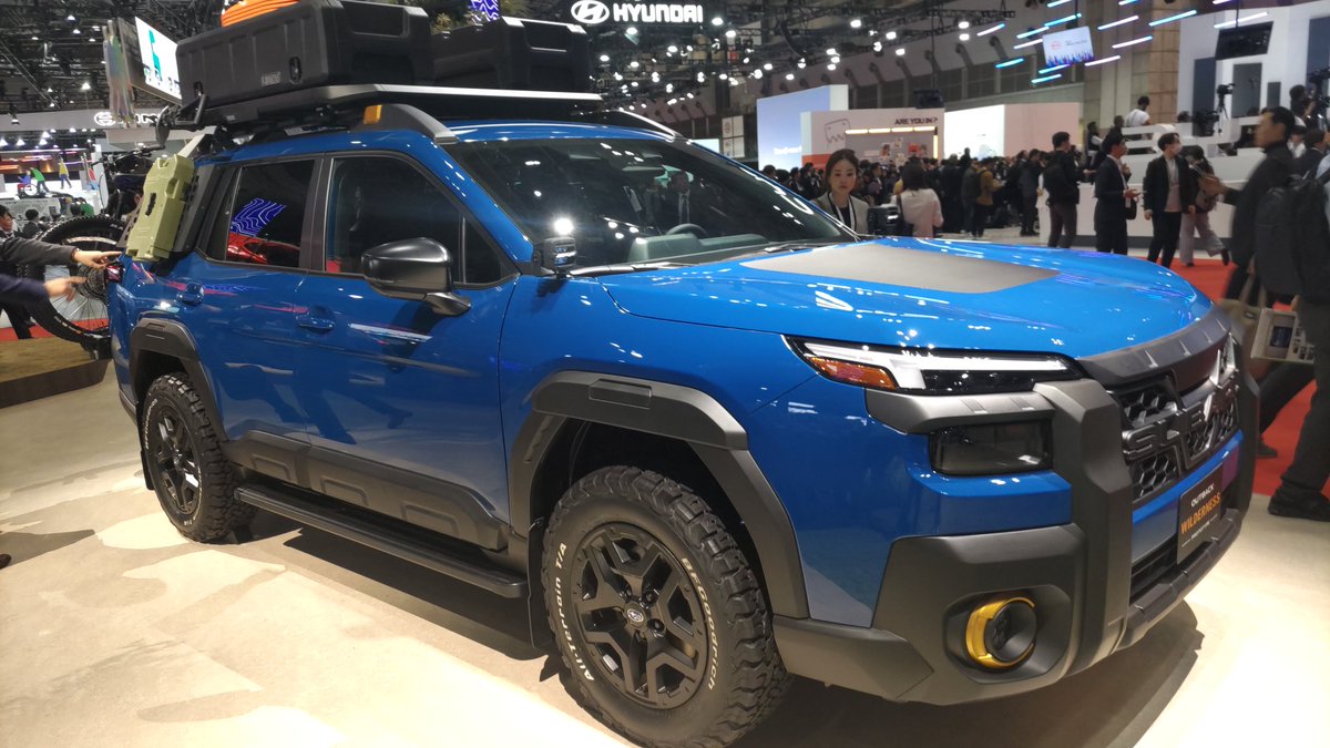oriba080's tweet photo. SUBARU新型アウトバックウィルダネス実車見れましたが左ハンドルと言う事で、国内へは反応次第の見極めは難しそうでした！ https://t.co/OOYbeVAfzZ