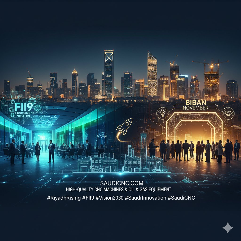 Saudicnc's tweet photo. اليوم الثالث من #مبادرة_مستقبل_الاستثمار (#FII9) في الرياض 🇸🇦
الحديث اليوم يتمحور حول الابتكار الصناعي، والتح��ل التقني، والطاقة المستدامة، وكل الأنظار على رؤية السعودية 2030 التي تعيد رسم مستقبل الاقتصاد العالمي من قلب الرياض. ⚙️🌍

في https://t.co/lmNE5fIyGe نواكب هذا التحول بدعم المصانع السعودية بأحدث ماكينات CNC ومعدات النفط والغاز، لتكون الصناعة المحلية في طليعة التطور والإنتاج. 💪

#الرياض #رؤية_2030 #الصناعة #الاستثمار #SaudiCNC #FutureInvestmentInitiative