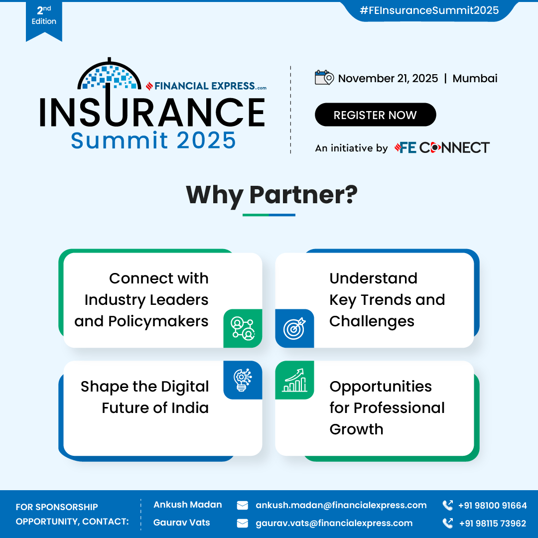 FE_BFSI's tweet image. The 2nd Edition of FE Insurance Summit 2025 brings together leading policymakers, CXOs, and industry experts to shape India’s digital and inclusive insurance future. 

November 21, 2025 | Mumbai
Register now: shorturl.at/ShC5w

#FEInsuranceSummit2025 #FEConnect
