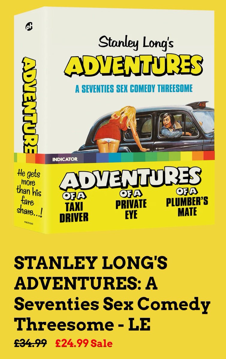 The saucy #Confessions and #Adventures blu-ray boxsets - which I made the special features for - are now both on sale at <a href="/indicatorseries/">INDICATOR</a>. Absolute bargains! <a href="/Robin_Askwith/">Robin Askwith</a>