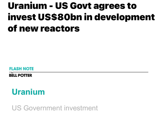 The U.S. Govt is investing US$80B in new AP1000 nuclear reactors built by Westinghouse — co-owned by Cameco (CCO), whose shares jumped 25% overnight.

A huge boost for the uranium sector and long-term nuclear demand.

#Uranium #Nuclear #Energy