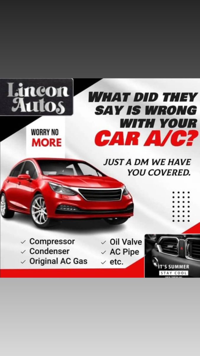 Lincon__Autos's tweet image. - &quot;Get professional Car AC services without stepping out of your home!Our warranty-backed services include:
    - AC repair and replacement
    - Gas refill and leak detection
    - Regular maintenance and inspection
Book your appointment today and experience the best in car AC