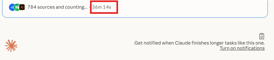 y1ssh's tweet image. Claude research . . . . . . 36m 14s. . . . 

will update after its done