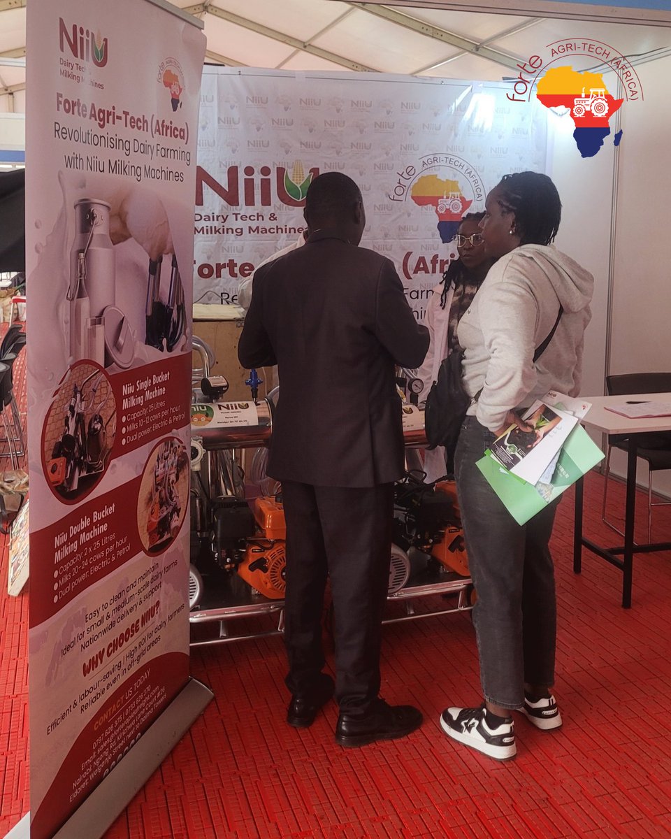 forte_agri's tweet photo. πΎ Itβs Day 2 at the Africa International Agricultural Expo at KICC, Nairobi! π
Weβve got our Niiu Milking Machines at Stall C16 and all our other products are available too β tractors, walking tractors, fertilizers and herbicides! πͺ
Come see us today! π±β¨
#ForteAgriTech https://t.co/Oghjh2hJcb