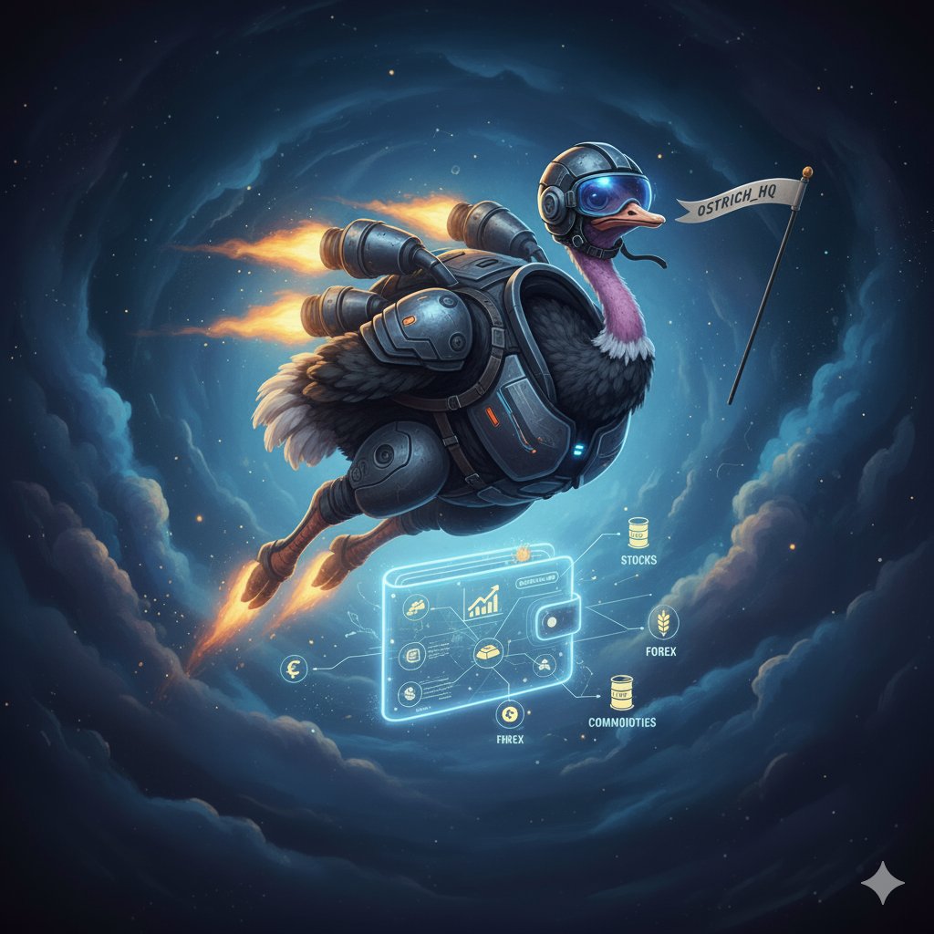 legithub003's tweet image. GM from the future of finance .

With @Ostrich_HQ, your wallet isn’t just for crypto. it’s your passport to global markets.  
Stocks, forex, commodities all on-chain, 24/7.  

No borders. No brokers. Just pure trading freedom. Let’s fly. @PlortalAI