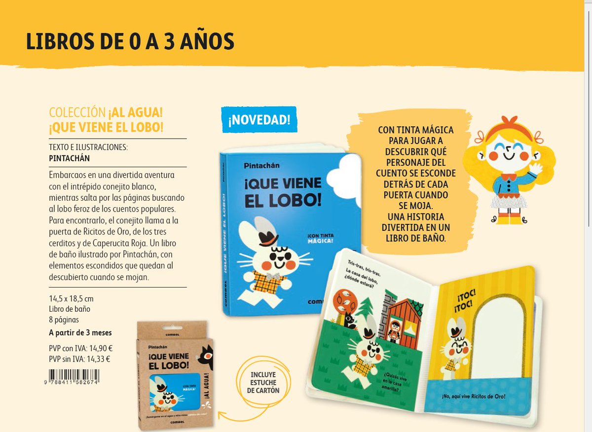 📢 *¡NOVEDAD @COMBELEDITORIAL OTOÑO NAVIDAD 2025!* 📢

"¡QUE VIENE EL LOBO!"

¿Qué personaje de cuento se esconde detrás de cada puerta? 

Una divertida historia en un libro de baño con tinta mágica.

🚨¡¡Novedad YA DISPONIBLE!! 📚🐥🐭🐶🐰

#PINTACHAN #bookstagramespaña