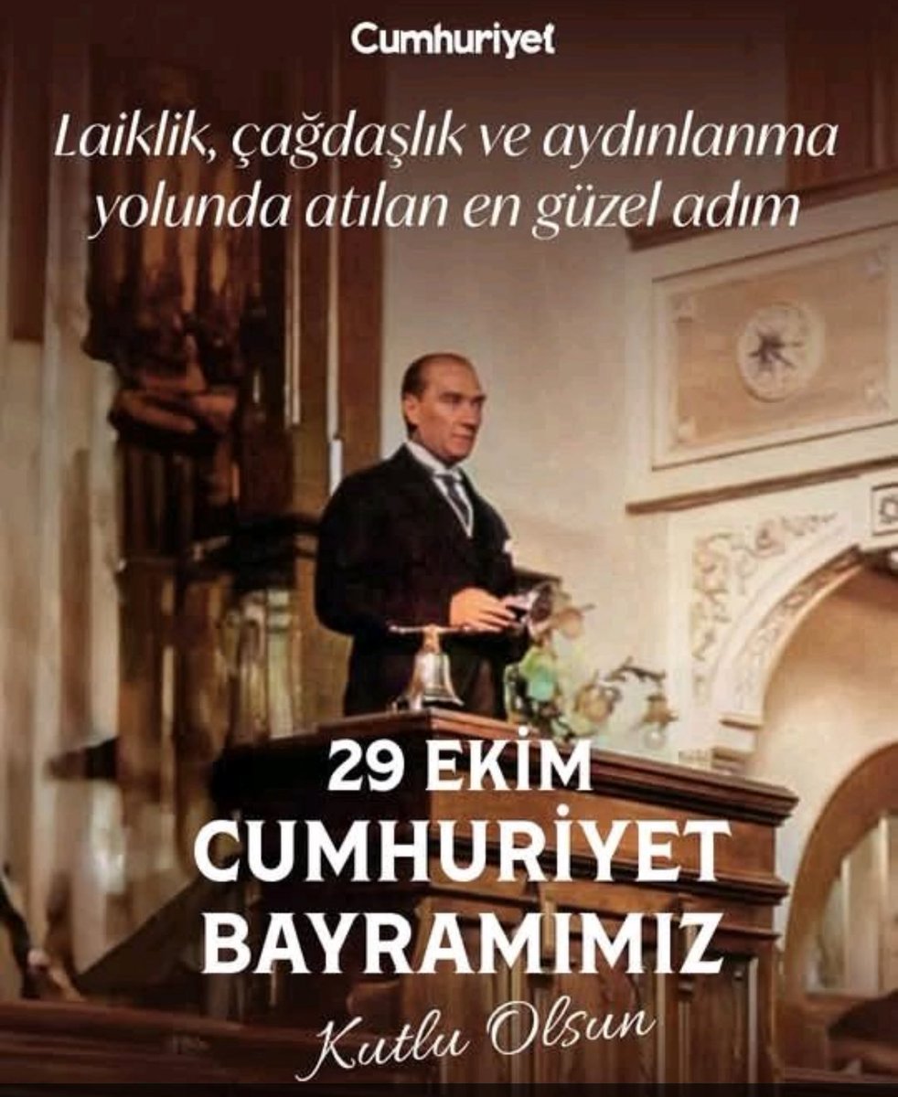 CmL__34's tweet photo. 29 Ekim Cumhuriyet Bayramı'mız kutlu olsun!  Mustafa Kemal Atatürk ve silah arkadaşlarına rahmet ve minnetle anıyorum  🇹🇷 https://t.co/0icezjGUmH