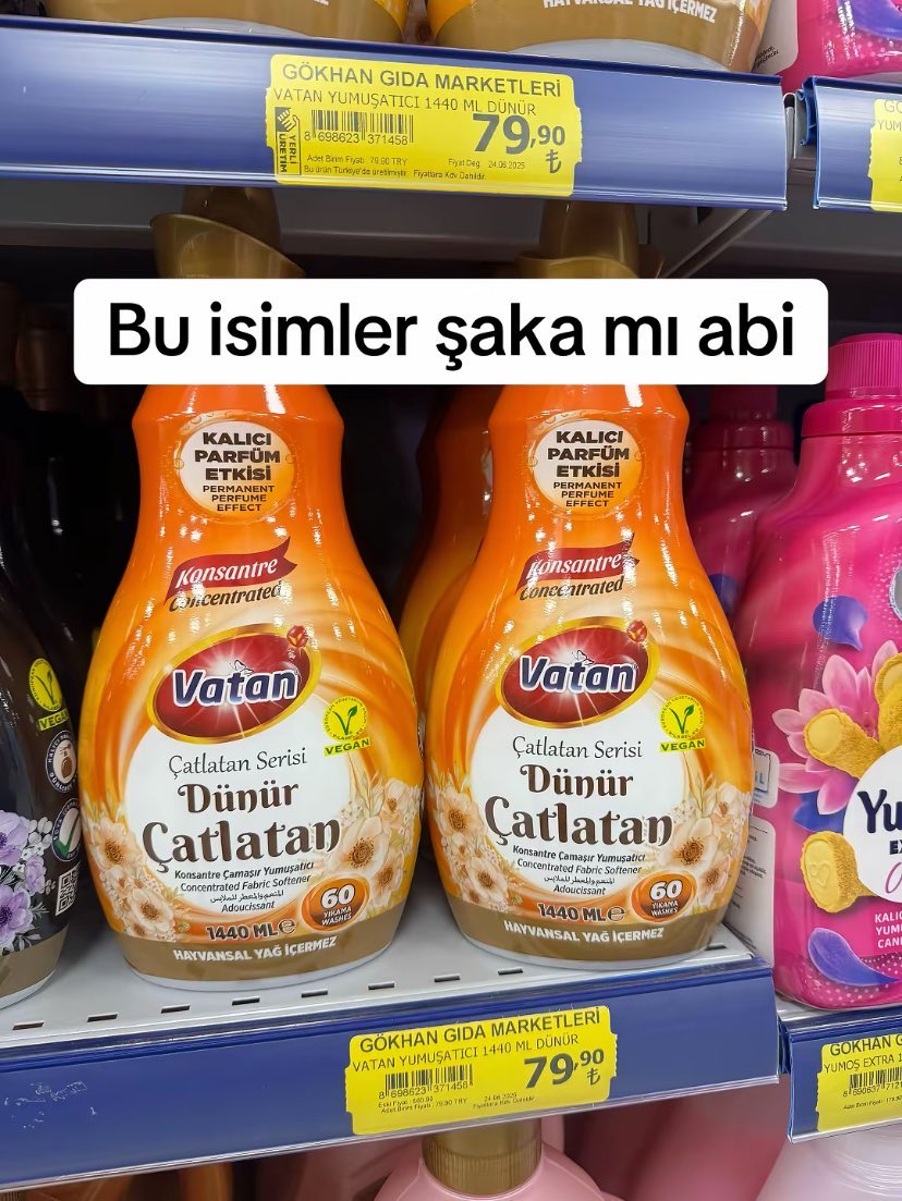 bursanediyor's tweet photo. Bir yumuşatıcı markası, dikkat çeken bir pazarlama hamlesiyle ürünlerine şu isimleri verdi:

• Dünür Çatlatan
• Elti Çatlatan
• Komşu Çatlatan
• Kaynana Çatlatan https://t.co/GzyimaZr43