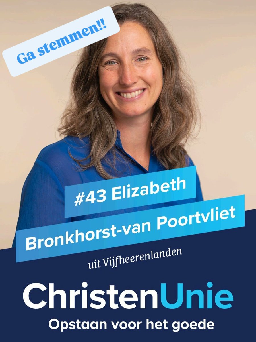 Elap83's tweet photo. Wil je rust in de regering?
Ga stemmen!
Stem @christenunie 
#lijst13
#opstaanvoorhetgoede https://t.co/AK8UYQgW4m