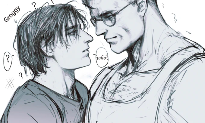 #SuperBat He said "Good morning," but didn't recognize his boyfriend with his glasses on.🤣 