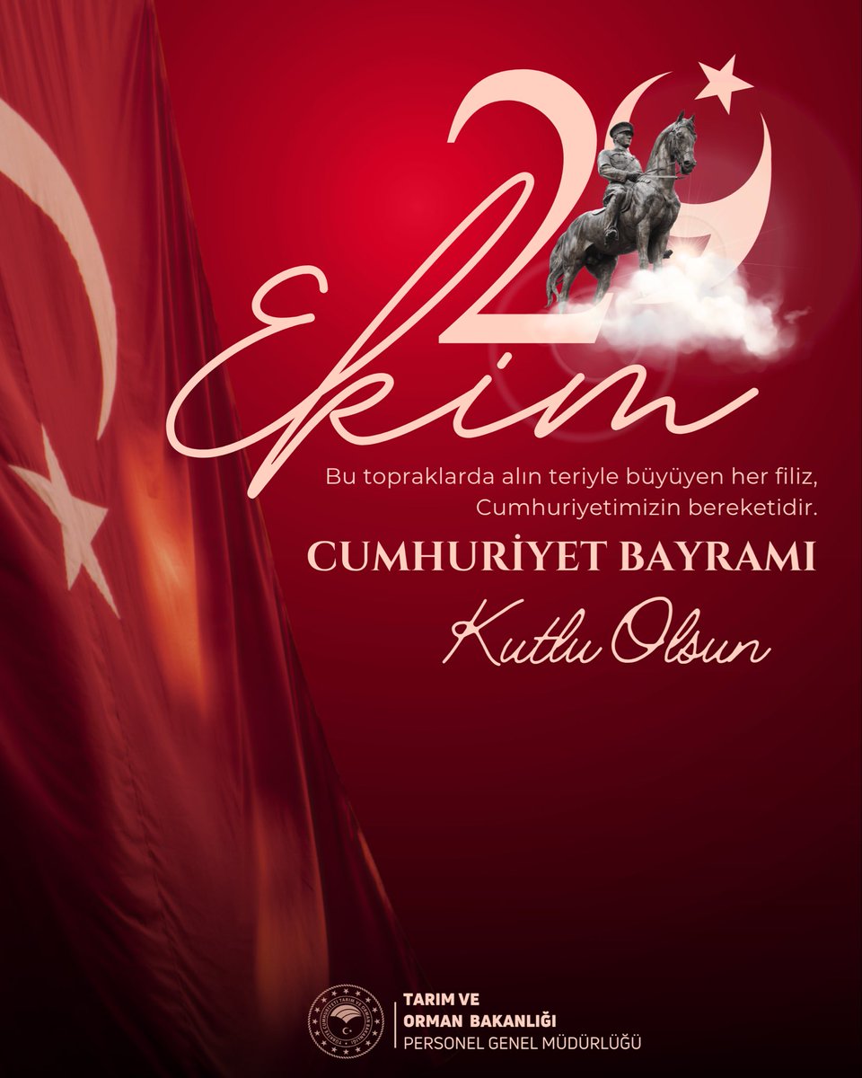 29 Ekim Cumhuriyet Bayramı’mız kutlu olsun! 🇹🇷

Cumhuriyetimizin kurucusu Gazi Mustafa Kemal Atatürk başta olmak üzere, bizlere bu toprakları vatan kılan tüm kahraman şehitlerimizi saygı, rahmet ve minnetle anıyoruz.