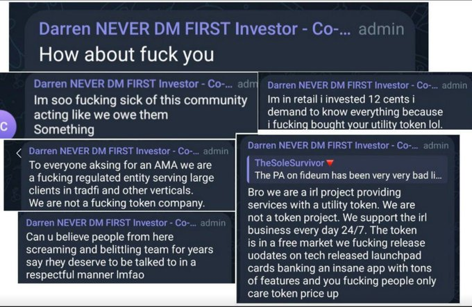 Xaver399676's tweet photo. @FideumFinance founders @Djamesdigital Darren Franceschini Anastasija Plotnikova and @kelghe Kelghe D'Cruz raised about 2.4 milion $USD from investors for $ZEEk nodes last year. No one got the promised nodes or their money back. Darren has now rebranded @ZekretProtocol to @entry_network $ENT and has blocked everyone asking about his investment. From $BBANk to $FI to $PAIRS and now their newest scam $ENT.