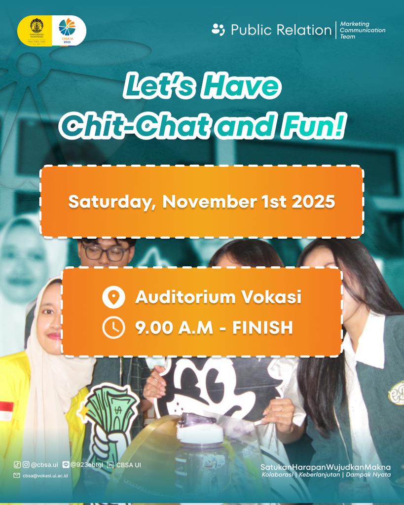 cbsa_ui's tweet image. Oktober - O nya apa? OPEN HOUSE VOKASI DONG!! 😋👇

Minkre tunggu yh, jangan lupa dateng nder 🙌