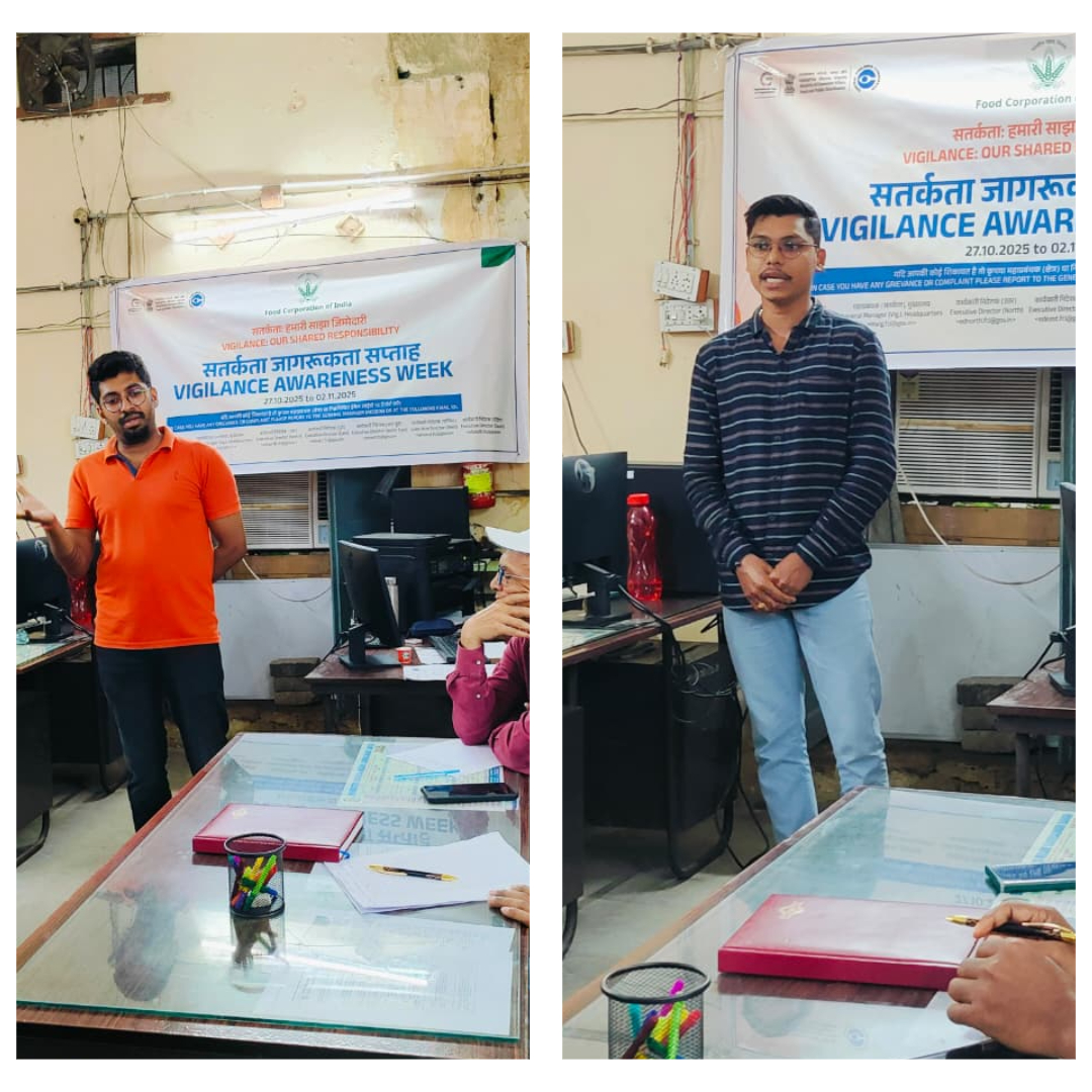 A Debate Competition was organized at FCI DO Titilagarh on 28th October 2025 as part of the Vigilance Awareness Week program, providing employees an engaging platform to demonstrate their debating skills.
#VAW2025
<a href="/FciOdisha/">FCI Odisha</a> <a href="/FCI_India/">Food Corporation of India</a> <a href="/EastFci/">FCI, Zonal Office (East)</a>