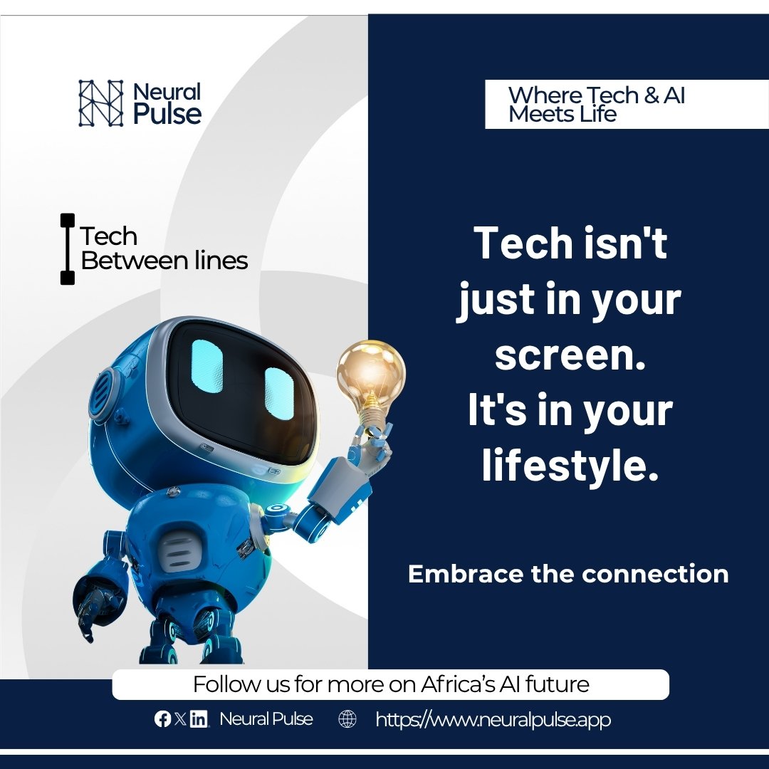 neural_pulse_ai's tweet image. Tech isn’t just in your screen anymore it’s part of your lifestyle.
From your playlists to your productivity apps, AI is quietly shaping how you live, create, and connect.

At Neural Pulse, we explore where Tech &amp;amp; AI meet Life and how Africa fits into that story.

Embrace it.