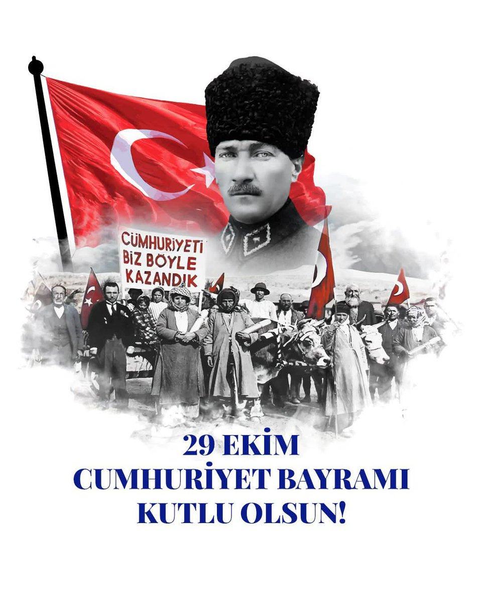 c_ckr68's tweet photo. " Cumhuriyet yüksek ahlaki değerler ve niteliklere dayanan bir iradedir. Cumhuriyet fazilettir. Cumhuriyet erdemli ve namuslu insanlar yetiştirir " Mustafa Kemal ATATÜRK

BAYRAMIMIZ KUTLU OLSUN... Ne mutlu bu Cumhuriyet ile doğanlara bu Cumhuriyet'te yetişenlere... https://t.co/gpvnrzcdtO