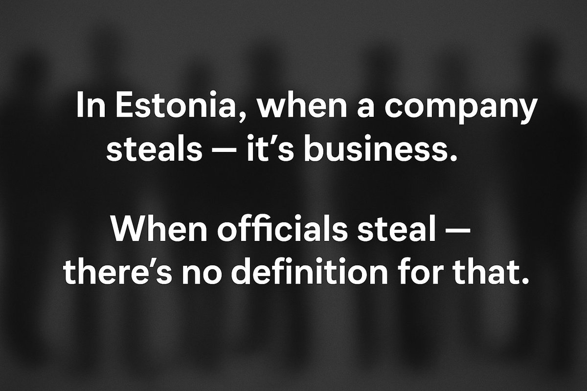 In Estonia, when a company steals — it’s business.
When officials steal — there’s no definition for that.

#DEFESTEXPO #Justice #Accountability #TruthWillPrevail #FairCompetition #Estonia
