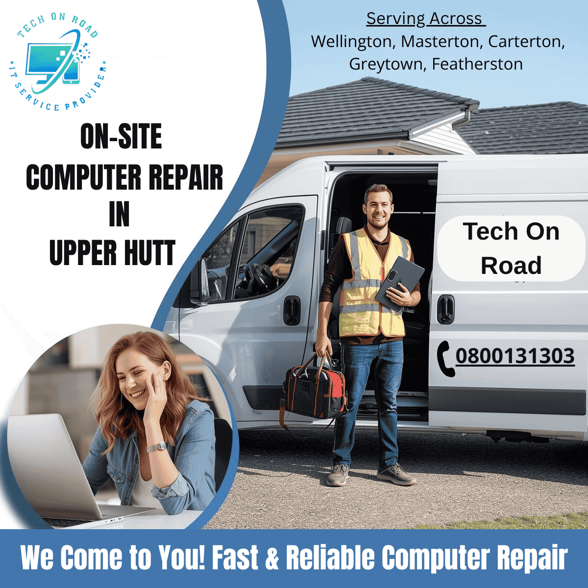 Techonroad's tweet image. On-site Computer Repair in Upper Hutt!

Why visit the repair shop when Tech On Road can come to you.

Serving - Wellington, Masterton, Carterton, Greytown, Featherston

Visit - techonroad.co.nz/computer-lapto…
Or
Call: 0800131303

#ComputerRepair #UpperHutt #LaptopRepair #WellingtonTech