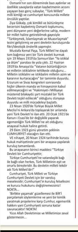 Cumhuriyetin nasıl ilan edildiğini ve Türkiye Cumhuriyeti Devleti’nin nasıl kurulduğunu hatırlamak ve birilerine hatırlatmak gerekiyor. 
Bu, atalarımıza saygının ötesinde gelecek nesillere borcumuzdur.