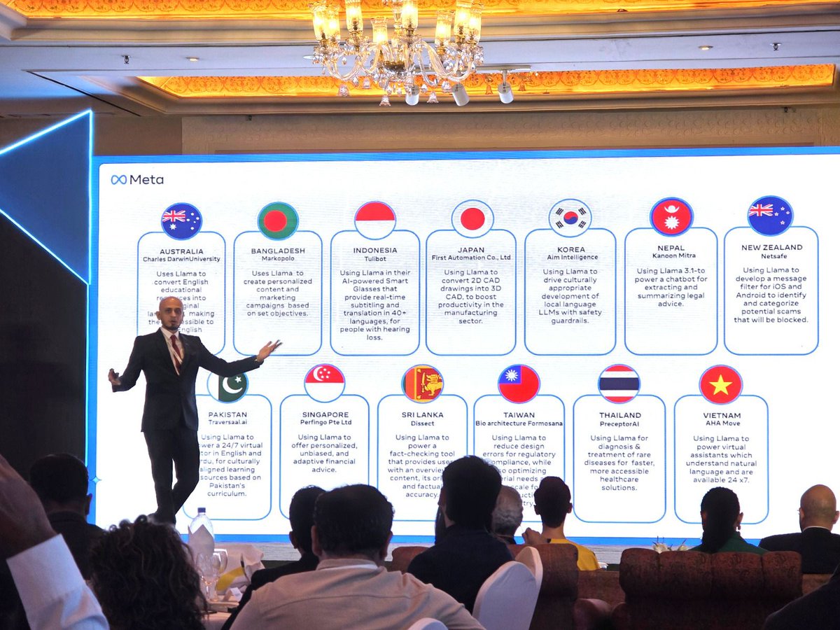 optimizedigitpk's tweet photo. @Meta  has launched @metaai in Urdu, making tech more inclusive for millions across Pakistan!

We attended Future in Focus AI and Innovation, where Meta shared plans to boost AI &amp; digital transformation in collaboration with @MoitOfficial @hecpkofficial &amp; @atomcamp.

#MetaAI https://t.co/guBySve8DL