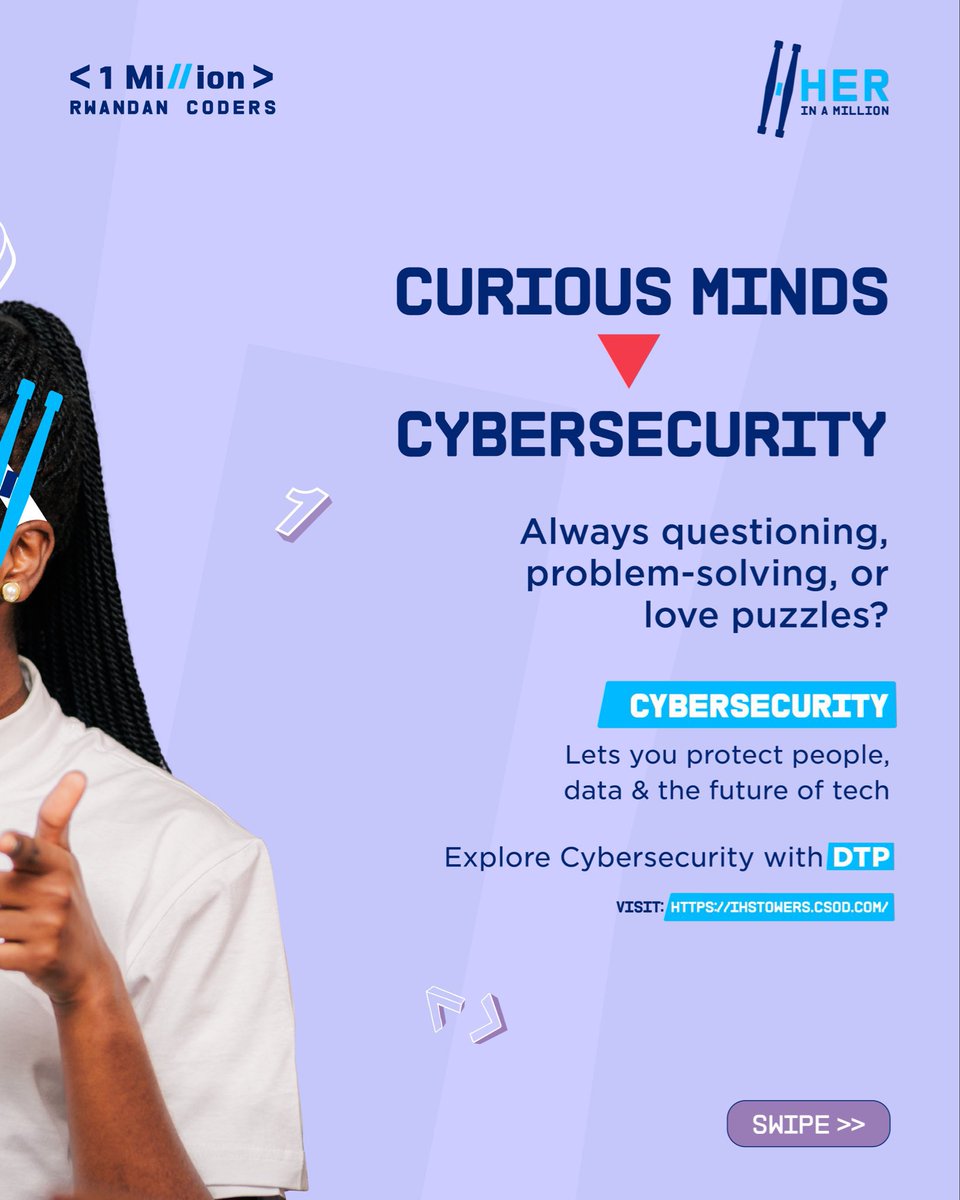 harerimana_tito's tweet image. Girls, Tech is Waiting for YOU🥳
Don’t just watch the future happen, build it.
Be HER in a Million.
Register today for a digital course at 👉 mcoders.minict.gov.rw
and start building your future NOW!
Comment below and tell us which course you’re starting👇🏽 @ILOAfrica…