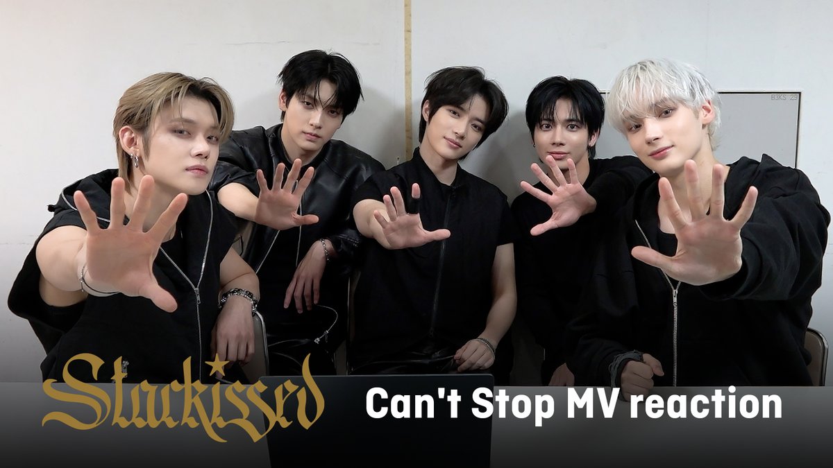 TXT_bighit_jp's tweet photo. 'Can't Stop' MV reaction | TXT (투모로우바이투게더)
(https://t.co/DO0wvHUHDS)

#투모로우바이투게더 #TOMORROW_X_TOGETHER #TXT
#TXT_Starkissed #Starkissed #CantStop https://t.co/nn7TakClpe