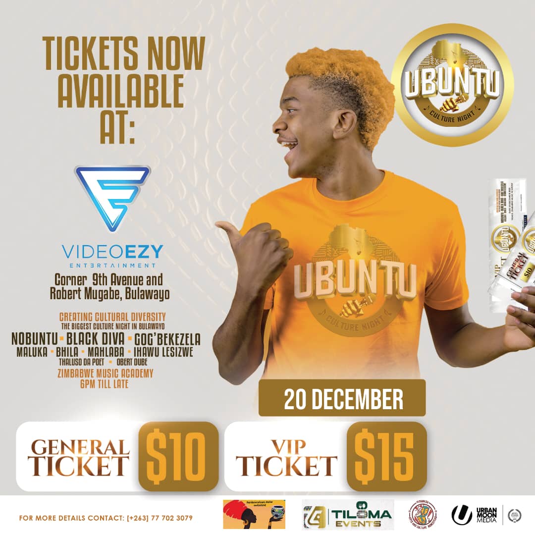 After realizing no one owes us a favour and we are disrespected in the name of exposure. Last year l started Ubuntu Culture Night with 2 colleagues to celebrate local art.  

We are doing it again this year. We'd love your support on Dec 20th 🙏. 
Tickets are now available.