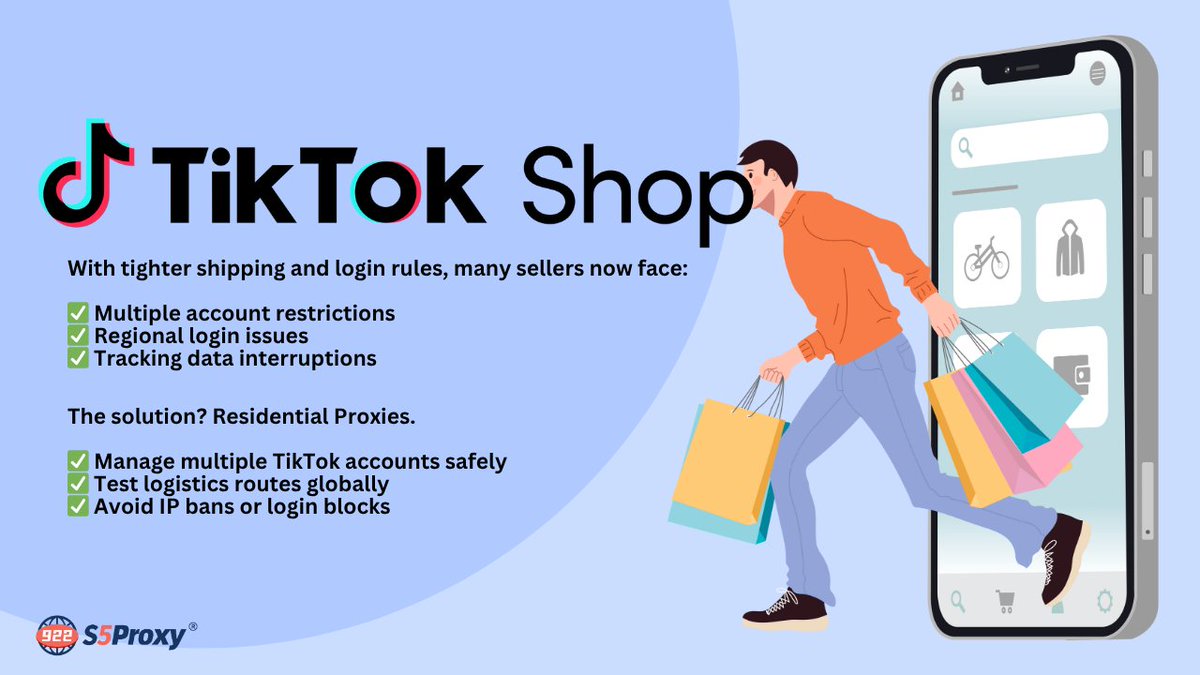 922s5proxy's tweet photo. 2️⃣ With tighter shipping and login rules, many sellers now face:
Multiple account restrictions 
Regional login issues 
Tracking data interruptions 

💡 The solution? Residential Proxies.

👉https://t.co/vj0iEqBkdf

#ProxyNetwork #Automation https://t.co/tbypvU2JlX