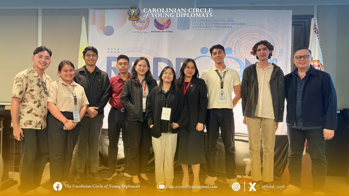official_ccyd's tweet photo. 𝗖𝗖𝗬𝗗 @ 𝗥𝗘:𝗗𝗘𝗖𝗢𝗡 𝟮𝟬𝟮𝟱 (𝗥𝗲𝗴𝗶𝗼𝗻 𝗩𝗜𝗜) 🌐🧩🤝

The CCYD, represented by Rt. Hon. Mitzel Claire Chan &amp; Rt. Hon. Ryle Joshua Fua, proudly attended the DILG’s: 2025 Re:DeCon. This was held on October 27-28, 2025 at the Cebu Parklane International Hotel. https://t.co/QfISJjNreh