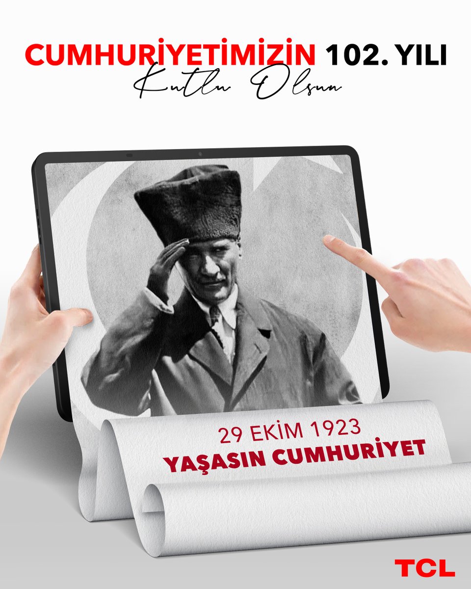 tclmobiletr's tweet photo. 🇹🇷 Cumhuriyetimizin ilan edilişinin 102. yılında, Gazi Mustafa Kemal Atatürk başta olmak üzere tüm gazi ve şehitlerimizi saygı, şükran ve rahmetle anıyoruz. 🙏✨

#Cumhuriyet #Atatürk #102Yıl #MinnetleAnıyoruz #29Ekim #CumhuriyetBayramı #kutluolsun #MustafaKemal #Atatürk https://t.co/KasrwVq6lb