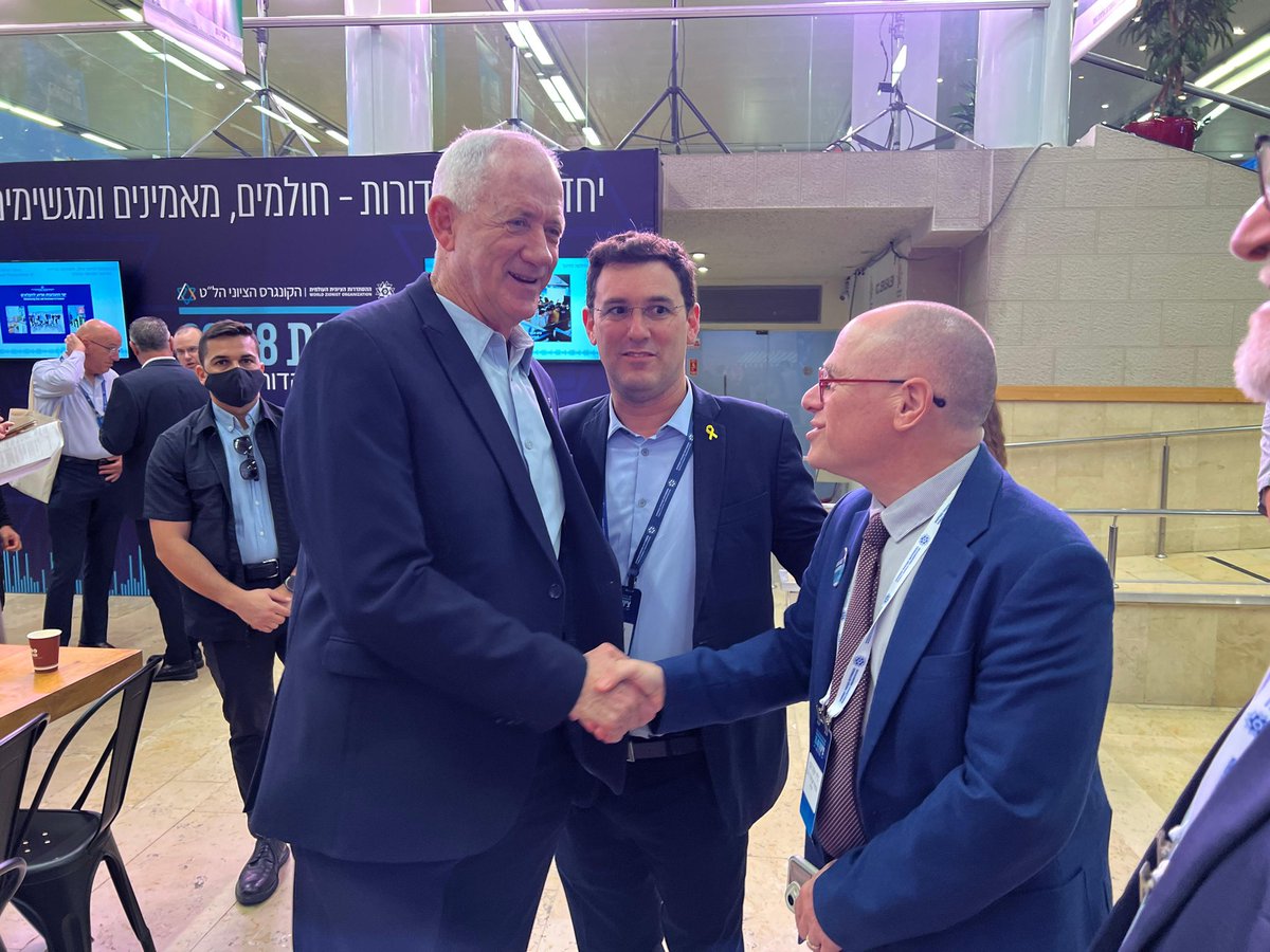 yizhar_hess's tweet photo. Great to welcome @GantzBe this morning to #Congress39, where our respective factions are working together to shape a Jewish & democratic Israel that’s a welcoming home for every Jew.
A special thank you to @EitanGinzburg for his dedication and partnership.
#MERCAZatWZC https://t.co/3lvaR46GGJ