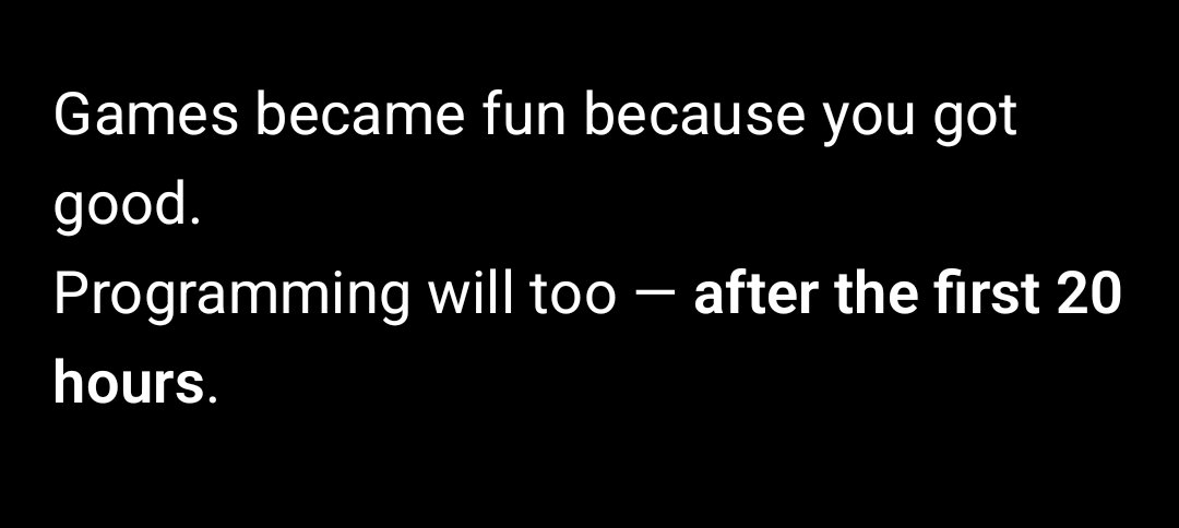 _iamawwal's tweet image. To anyone learning a programming language and feeling like there isn't development, know this.