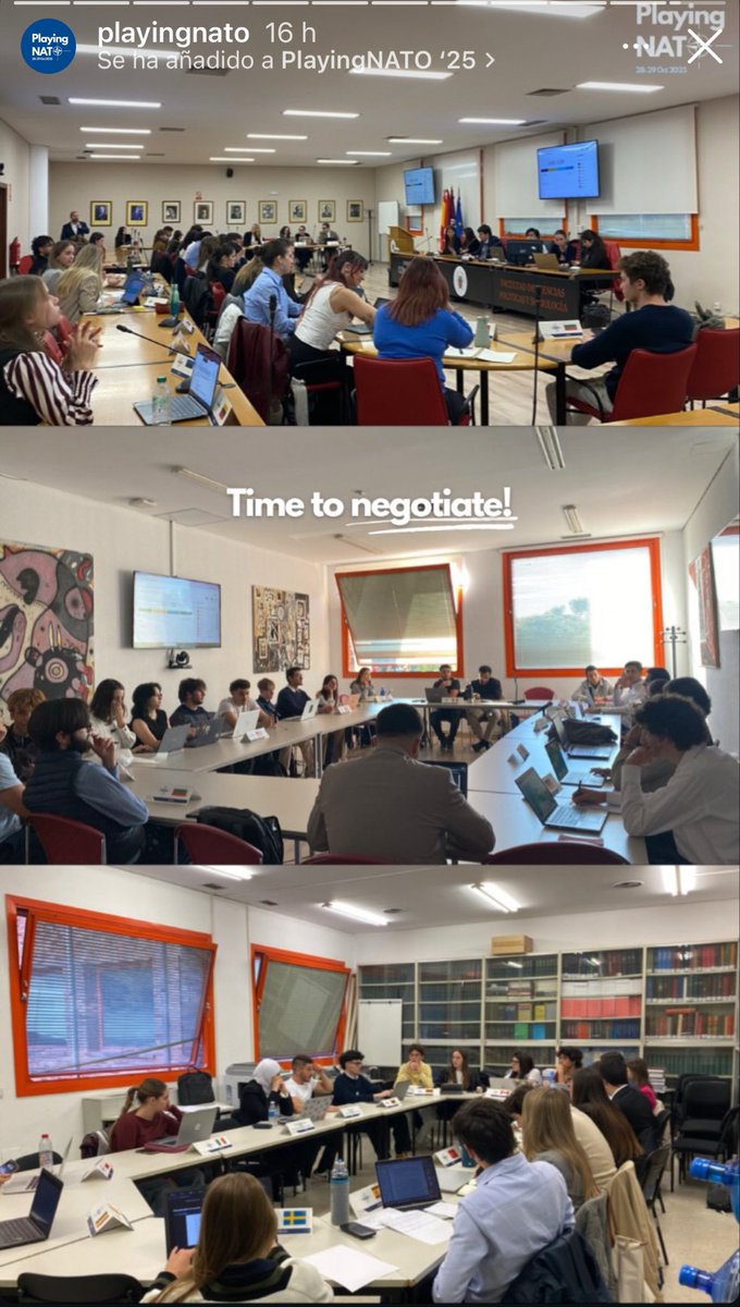 Hoy 2 jornada del III Modelo OTAN #playingnato en la facultad de Politicas de la Universidad Complutense de Madrid coordinada por la asociación #Ideasydebate