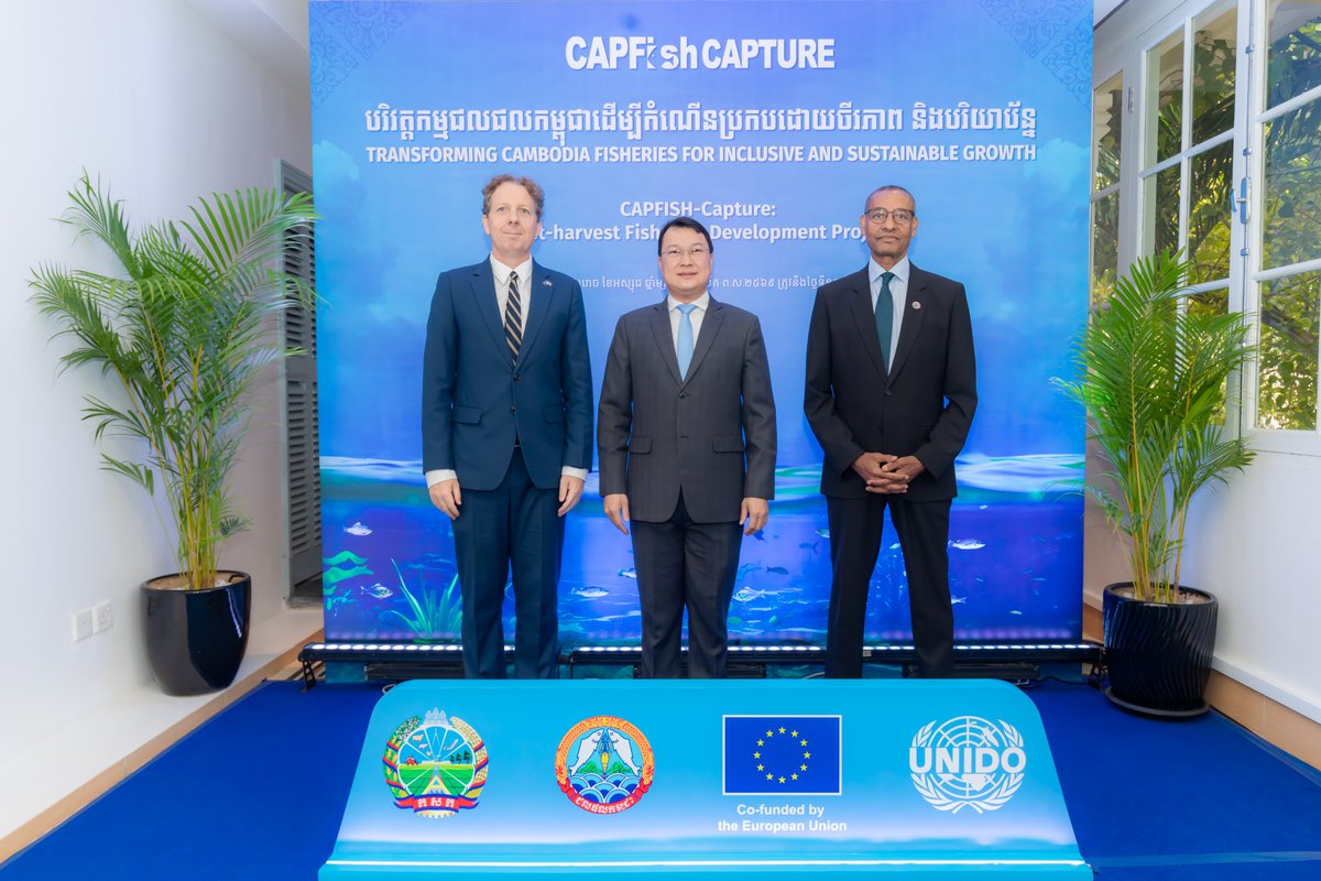 UNIDOKH's tweet photo. “The success of the #EU CAPFISH-Capture project reflects how #Cambodia’s fisheries sector is evolving—anchored in quality, sustainability, and inclusion,” said H.E. @TinaDITH, Minister of Agriculture, Forestry and Fisheries.

Read more about the project: https://t.co/3QIG8dC6hA https://t.co/pt01S77OwV