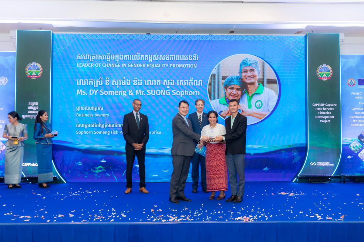 UNIDOKH's tweet photo. “The success of the #EU CAPFISH-Capture project reflects how #Cambodia’s fisheries sector is evolving—anchored in quality, sustainability, and inclusion,” said H.E. @TinaDITH, Minister of Agriculture, Forestry and Fisheries.

Read more about the project: https://t.co/3QIG8dC6hA https://t.co/pt01S77OwV