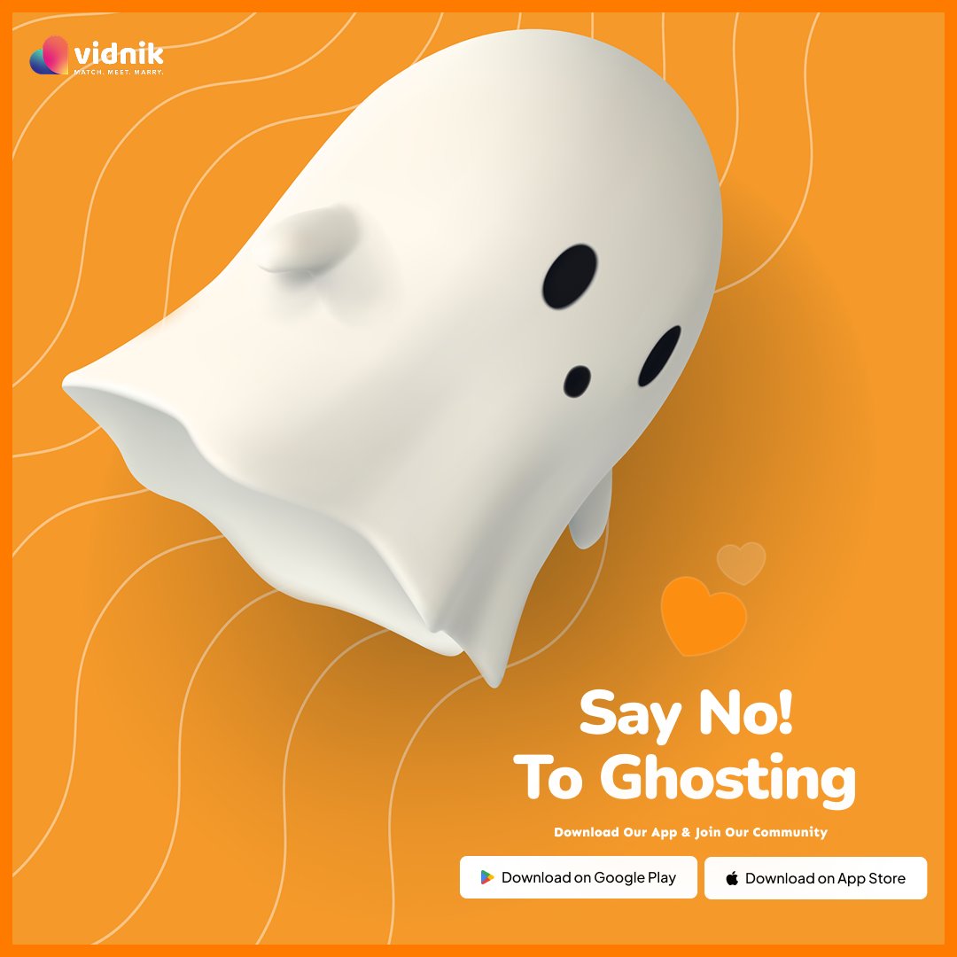 Vidnikapp's tweet image. Don’t waste your time on a spooky ghost who never responds. Take matchmaking seriously like you do your faith.Start looking for genuine muslim singles who are on the path to marriage. 

#Halloween #HalalDating #MuslimMarriageApp #Ghosting #NoMoreGhosting