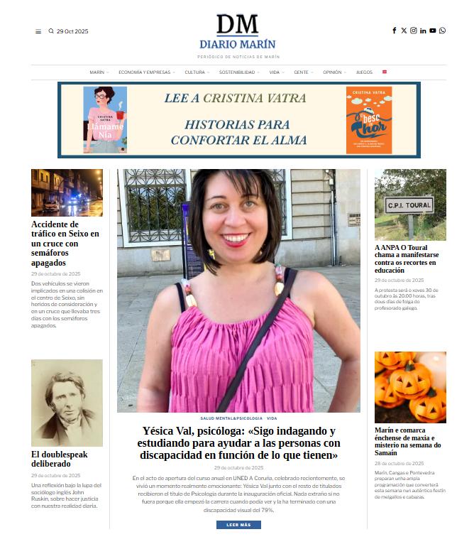 Nuestra portada de <a href="/marin_diario/">DiarioMarín</a> donde apostamos por la información de las personas que hacen comunidad. Bienvey, Jésica!!!