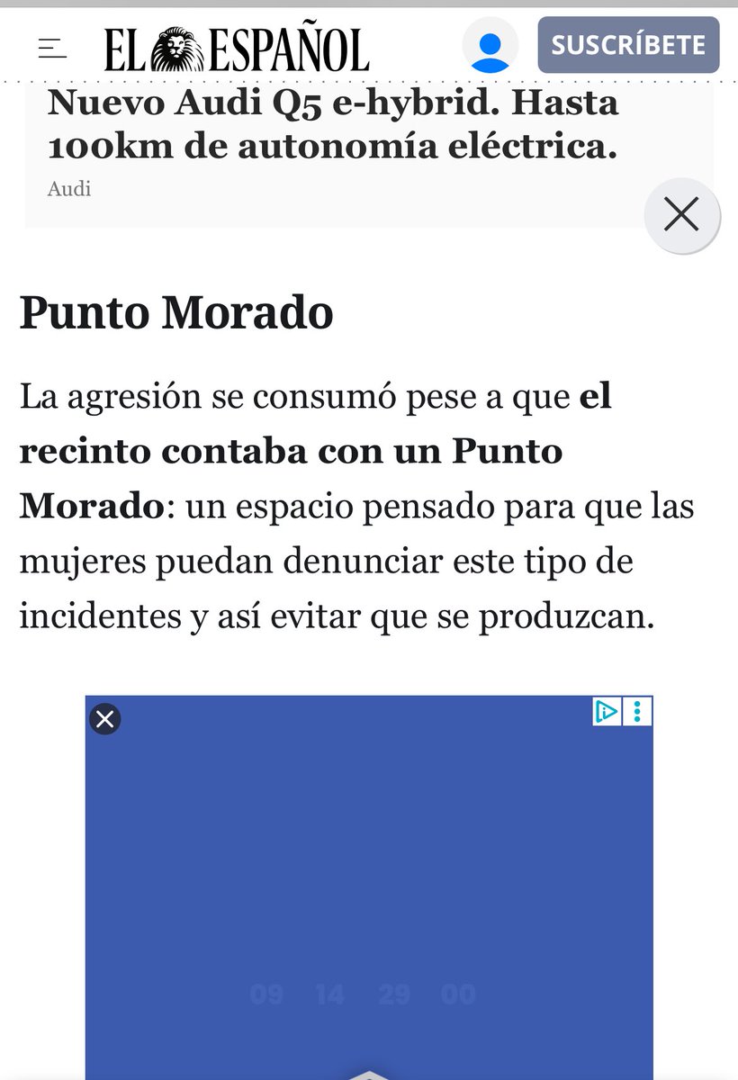 Sobre la violación grupal en Pamplona El español “la agresión se consumó pese a que el recinto contaba con un Punto Morado”…
De verdad os digo que es que no cabe un idiota más ni en medios ni en política: los puntos morados son un sacacuartos y una estupidez. Lo ve un niño.