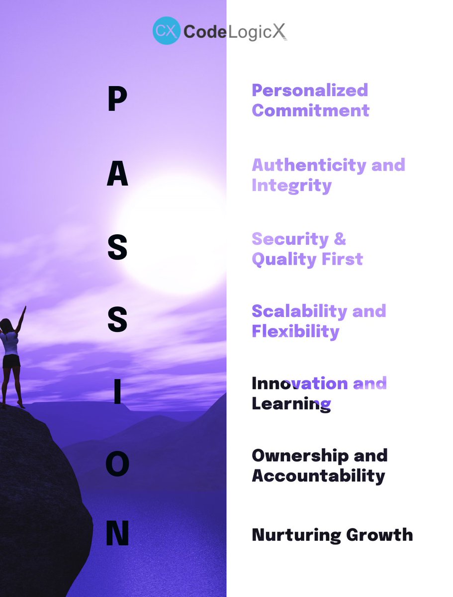 Codelogicx's tweet image. Innovation Isn’t Just What We Do!                               Our strength lies in more than technology. It’s in our passion to create, our commitment to deliver, and our values that guide every solution we build.
#InnovationDriven #PassionInAction #TechWithPurpose #OurValues