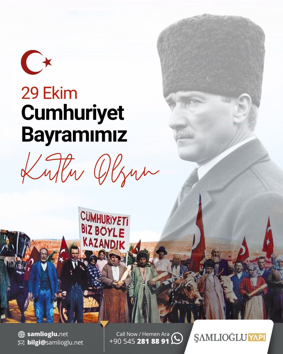 🌟Şamlıoğlu Group🌟
👇Satış Ofisi 👇
📱0 545 281 88 91
🌍 samlioglu.net
◾️
#29Ekim #CumhuriyetBayramı #Atatürk #ŞamlıoğluYapı #Malatya #Akçadağ #Arapgir #Arguvan #Battalgazi #Darende #Doğanşehir #Doğanyol #Yeşilyurt #Satılık #Kiralık #Daire #Apartman #Karakavak