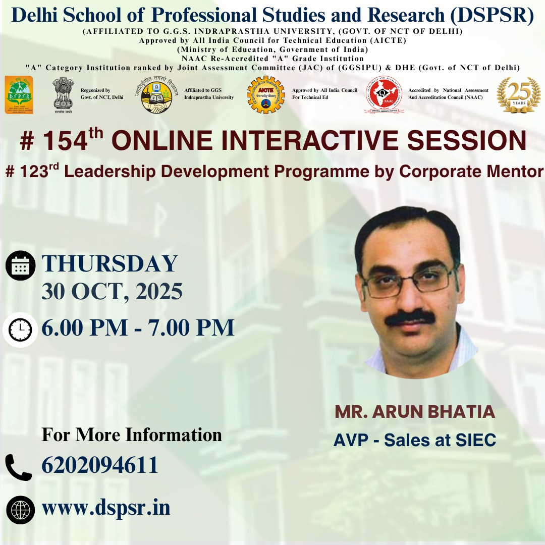 Delhi School of Professional Studies & Research tweet media