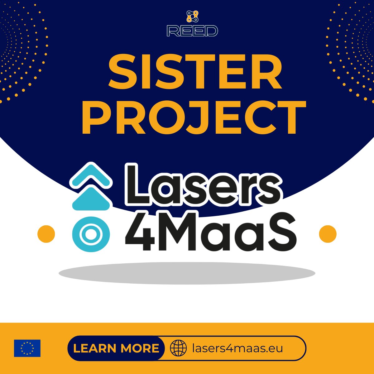 🤝 Meet #lasers4maas , part of REED’s Sister Projects Cluster!  
⚙️This EU project uses cutting-edge laser tech &amp; AI to enable fast, flexible &amp; eco-friendly production for industries like automotive, aerospace &amp; more. 🌍
🔗 Learn more: lasers4maas.eu
#REED_EU #AI #MaaS