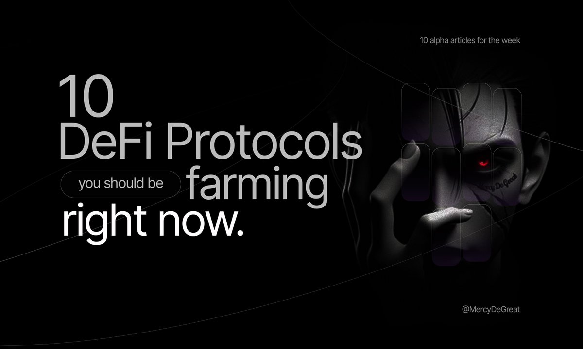 How do you make more money with $10k?

Everyone’s talking about memes but the real money is in protocols that pay you to participate

Here are 10 DeFi Protocols You Should Be Farming Right Now

🧵 | Bookmark and Read