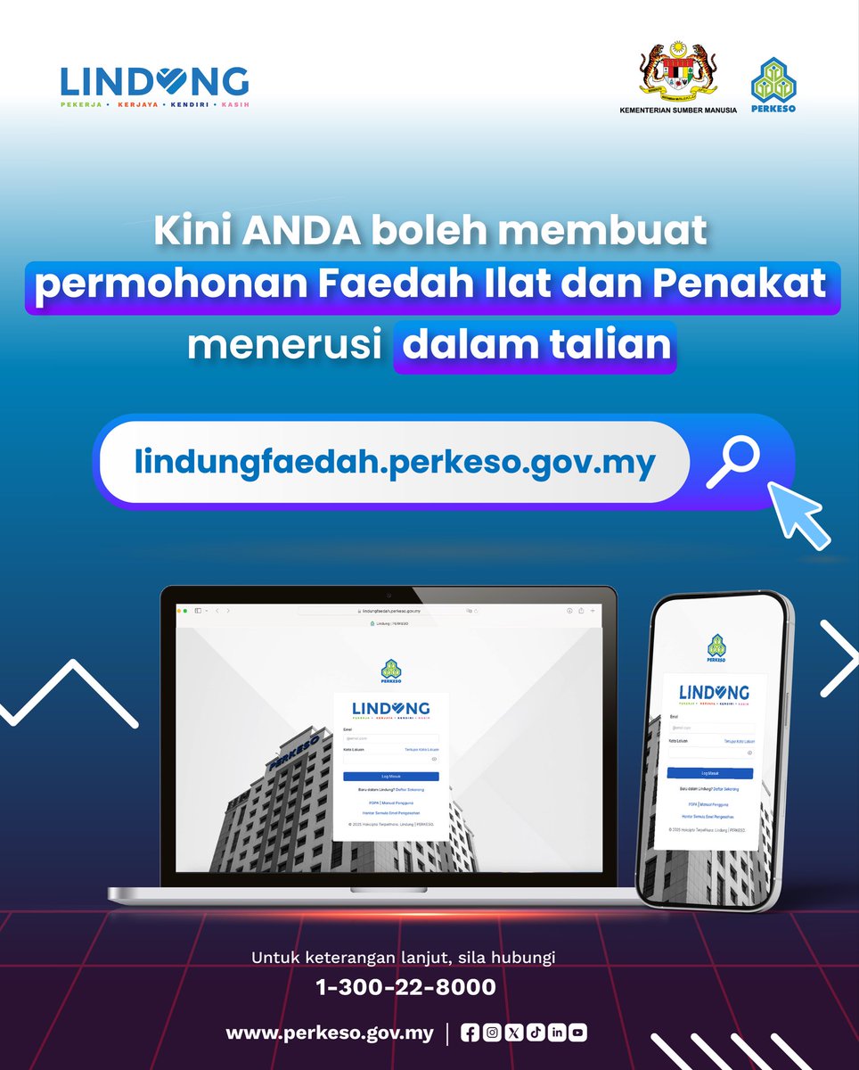 Masih isi borang manual untuk tuntut faedah? Kenapa tak guna cara paling mudah dalam talian?

Pernah alami situasi ini?
📑 Isi borang berulang kali
😩 Tunggu lama di kaunter
⏰ Proses lambat bila kita paling perlukan bantuan

Sekarang, semua itu tinggal sejarah.

PERKESO kini
