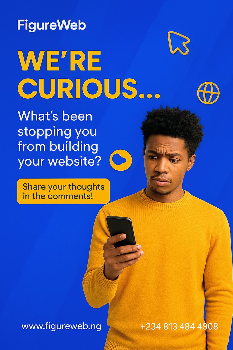 figurewebng's tweet image. What’s holding you back from taking your business online?

With the right team, building a website is simple, fast, and affordable.
That’s what we do at FigureWeb we make going digital easy.

#FigureWeb #WebDesign #OnlinePresence #NigeriaBusiness