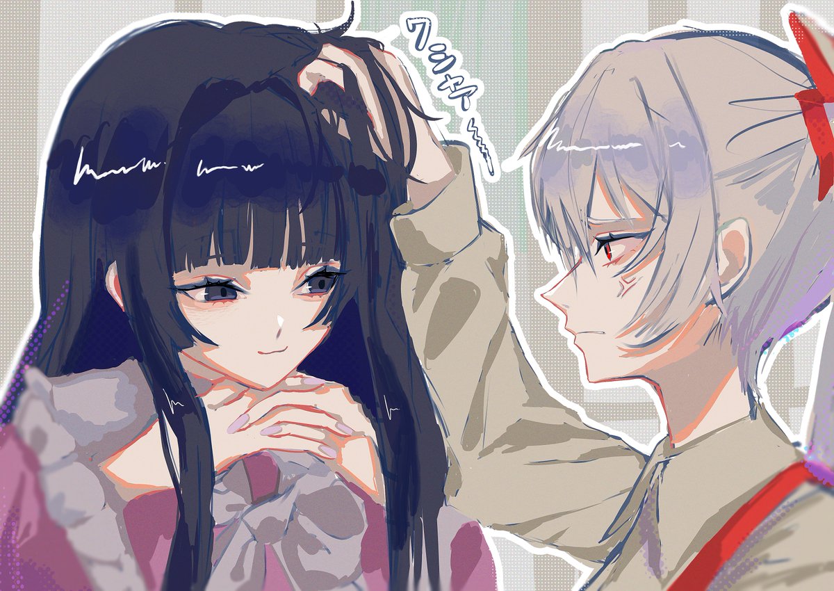 sfnnEZL_0u0's tweet image. こっち見るな(💢)
 #てるもこ  #東方Projectᅠᅠᅠᅠ