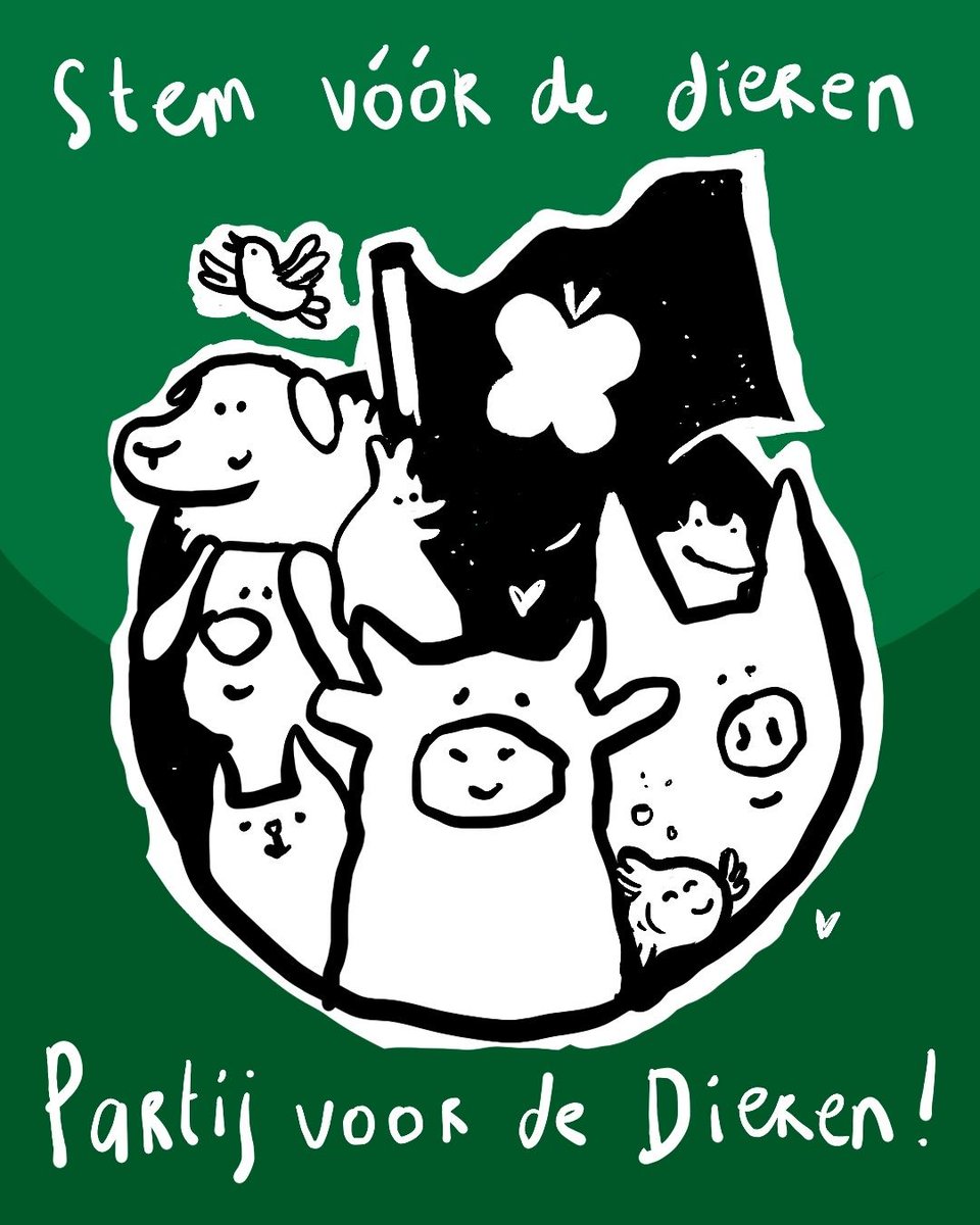 PartijvdDieren's tweet photo. Stem vóór de dieren. Partij voor de Dieren. https://t.co/9X9gMU3NUP